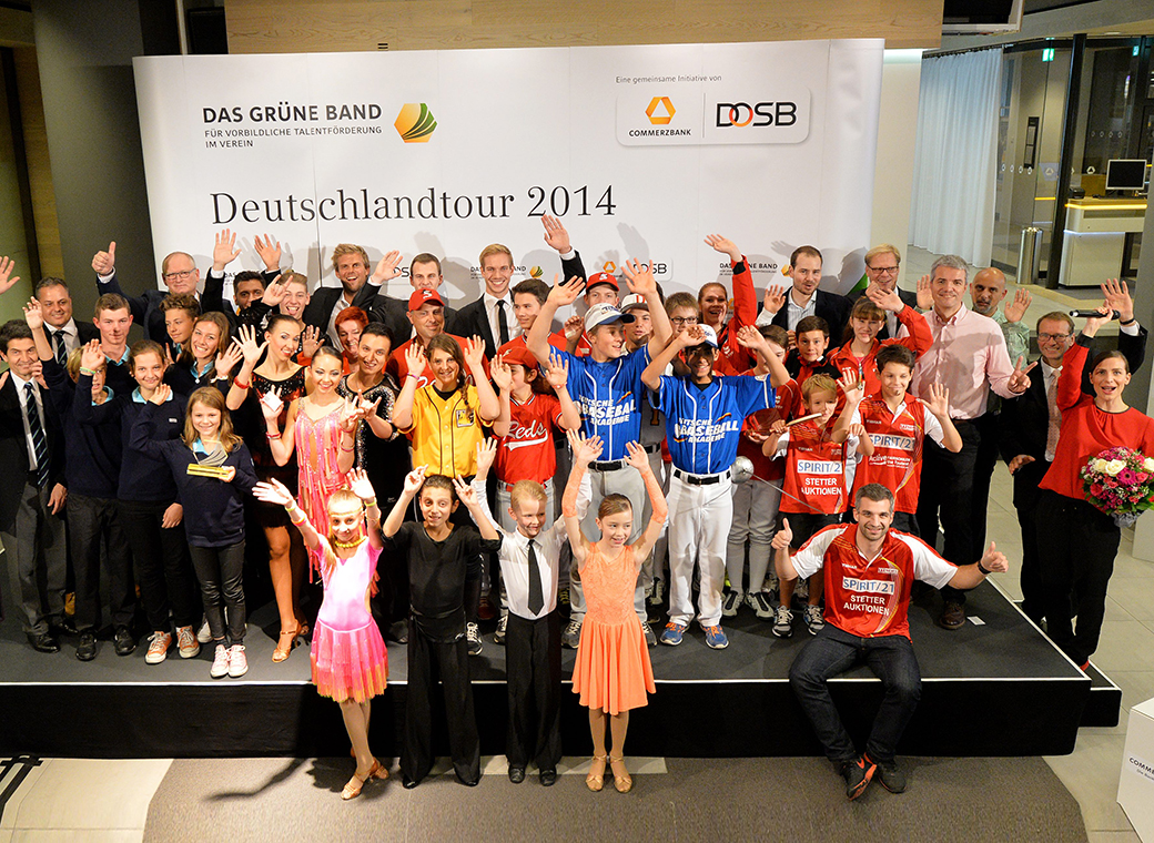 Award ceremony “Das Grüne Band” on Oct. 13th, 2014 in Stuttgart. This award will be supported by the German Olympic Sports and Commerzbank.