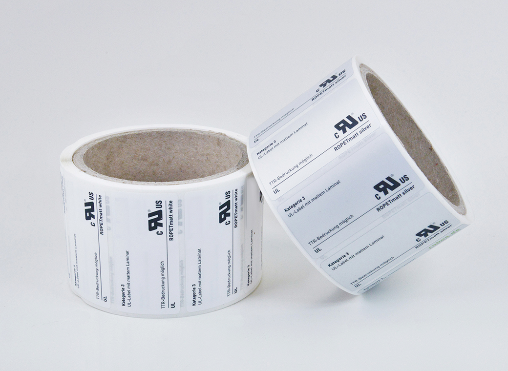 High-performance labels with UL certification for the technical industry, automotive, medical technology and the chemical industry.
