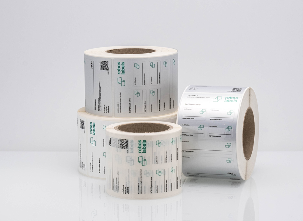 Labels with UL certification are subsequently inscribable with thermal transfer printing.