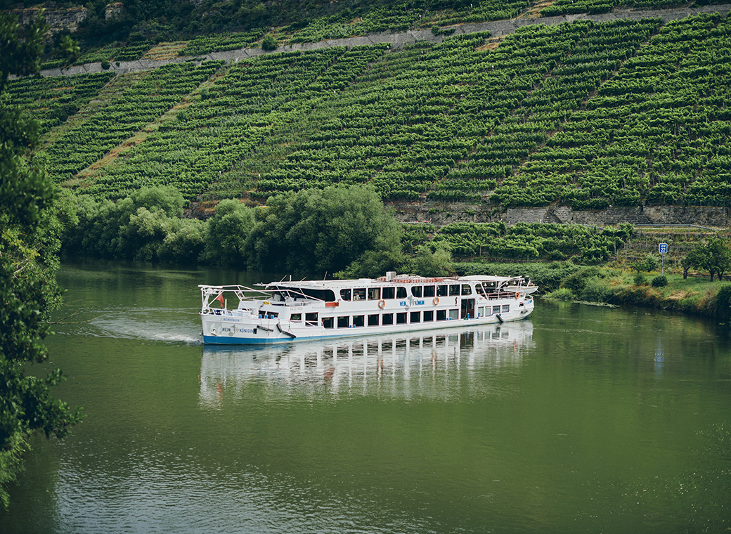 The team traveled from Marbach to Hessigheim and back on the "MS Weinkönigin”.