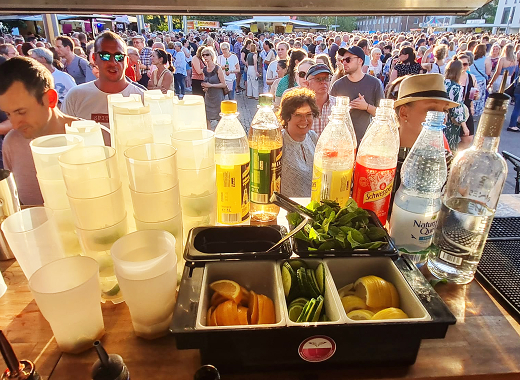 Chilled refreshments for hot nights were in great demand.