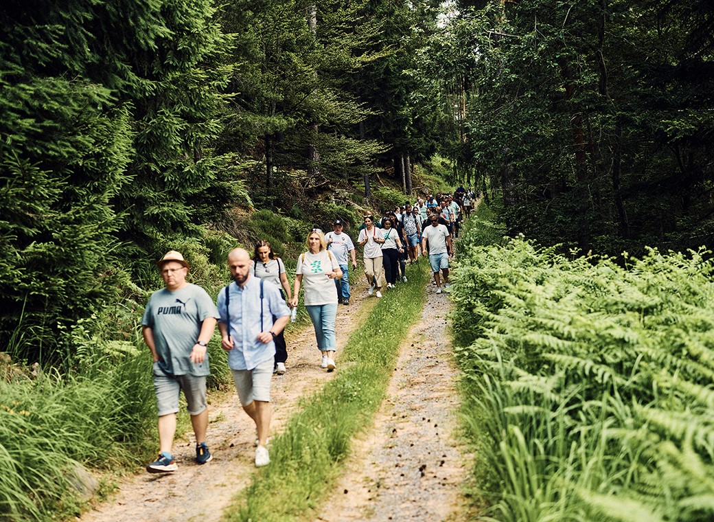 The hike took them over rough and adventurous paths.