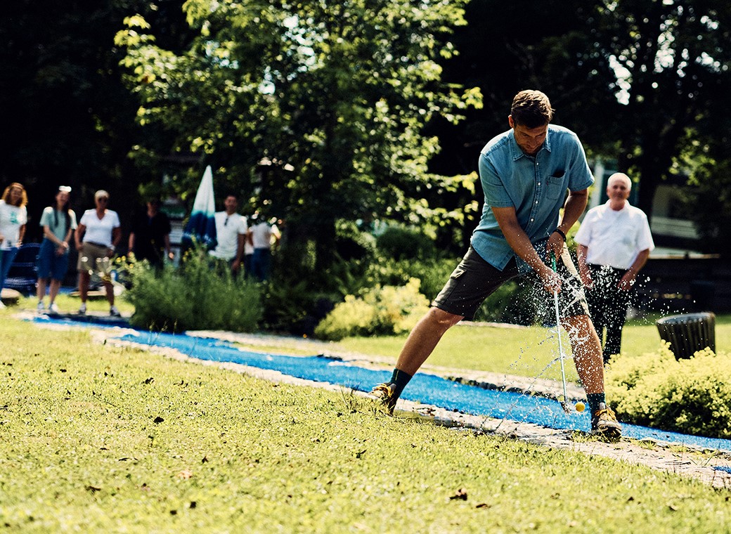 The natural terrain was a real challenge for all players.