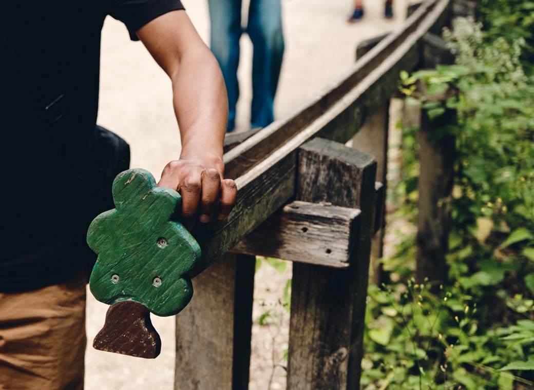 Learning through play: The forest marble run illustrates the life cycle of a tree.